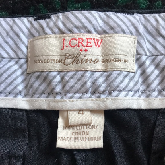 J. Crew Chino Black Shorts Size 4 - Picture 3 of 4